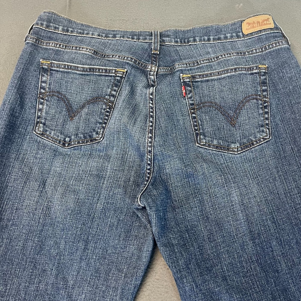 Levi's 505 Womens 16 Jeans Blue Denim Faded Wash Straight Leg Mid‎ Rise Y2K VTG - Picture 9 of 9